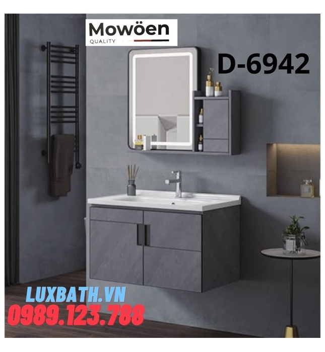 Bộ tủ chậu lavabo cao cấp Mowoen D-6942 80x48cm
