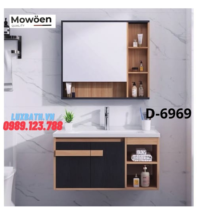 Bộ tủ chậu rửa mặt Mowoen D-6969 80x48cm