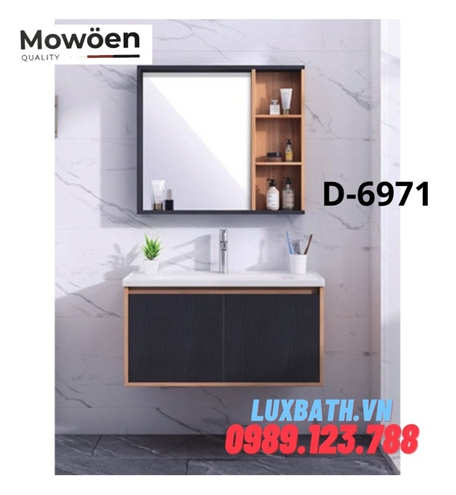 Bộ tủ chậu lavabo cao cấp Mowoen D-6971 80x48cm