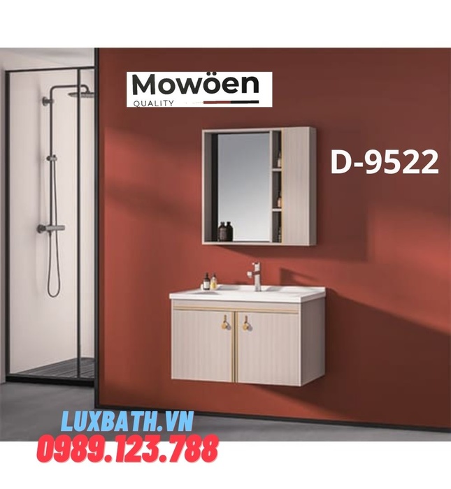Bộ tủ chậu 2 ngăn Mowoen T-9522 80x48cm