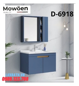 Bộ tủ chậu gương cao cấp Mowoen D-6918 80x48cm