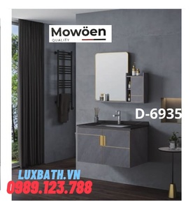 Bộ tủ liền chậu lavabo bàn đá cao cấp Mowoen D-6935 80x48cm