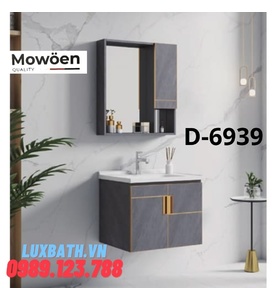 Bộ tủ chậu lavabo bàn đá cao cấp Mowoen D-6939 60x48cm