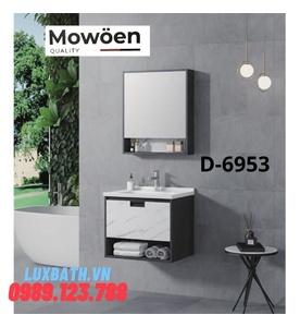 Tủ chậu rửa mặt nhựa 2 ngăn Mowoen D-6953 60x48cm