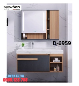 Bộ tủ chậu lavabo 4 ngăn Mowoen D-6959 100x50cm