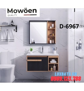 Bộ tủ chậu kệ gương lavabo 4 ngăn Mowoen D-6967 90x48cm