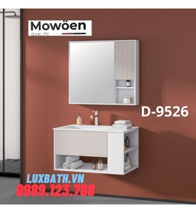 Bộ tủ chậu 3 ngăn Lavabo cao cấp Mowoen T-9526 80x50cm