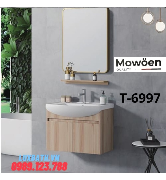 Bộ tủ chậu Lavabo cao cấp Mowoen D-6997 60x44cm