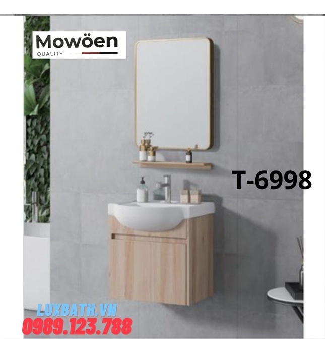 Bộ tủ chậu Lavabo cao cấp Mowoen D-6998 47x44cm