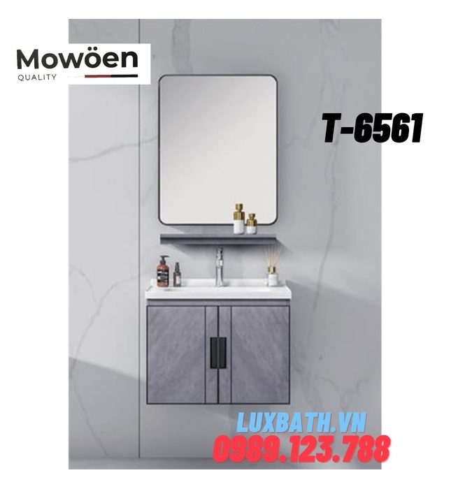 Bộ tủ chậu Lavabo cao cấp Mowoen T-6561 70x48cm