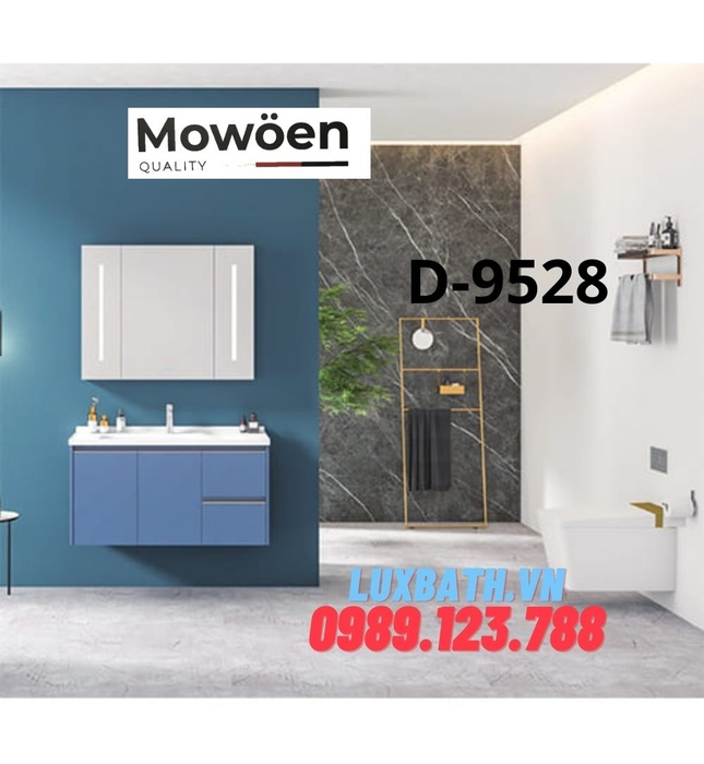 Bộ tủ chậu Lavabo cao cấp Mowoen T-9528 80x48cm