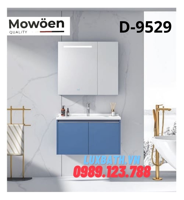 Bộ tủ chậu Lavabo cao cấp Mowoen T-9529 80x48cm