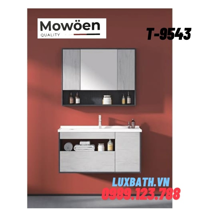 Bộ tủ chậu Lavabo cao cấp Mowoen T-9543 100x48cm
