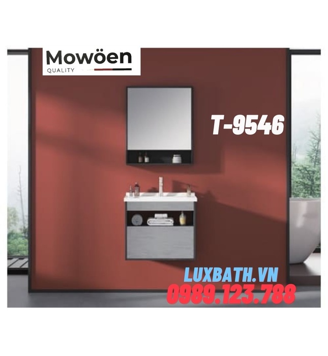 Bộ tủ chậu Lavabo cao cấp Mowoen T-9546 60x48cm