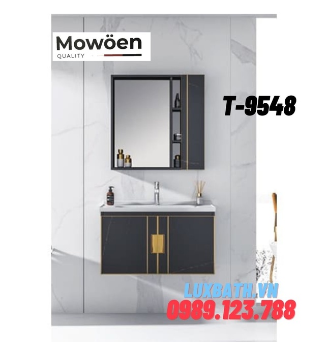 Bộ tủ chậu Lavabo cao cấp Mowoen T-9548 80x48cm