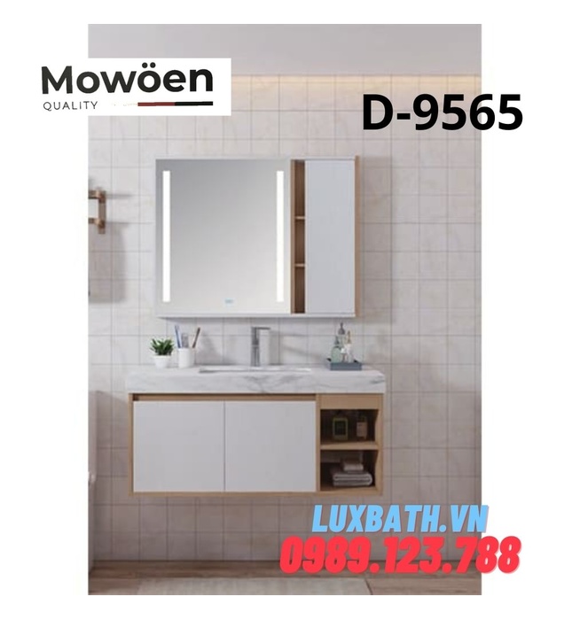 Bộ tủ chậu Lavabo cao cấp Mowoen T-9565 100x50cm