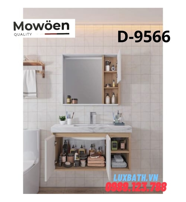 Bộ tủ chậu Lavabo cao cấp Mowoen T-9566 80x50cm