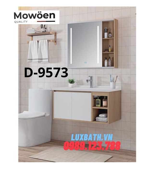 Bộ tủ chậu Lavabo cao cấp Mowoen T-9573 80x48cm
