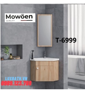 Bộ tủ chậu lavabo góc cao cấp Mowoen D-6999 42x42cm (Dừng sản xuất)