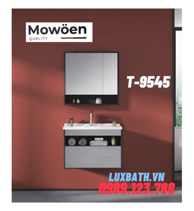 Bộ tủ chậu Lavabo cao cấp Mowoen T-9545 80x48cm