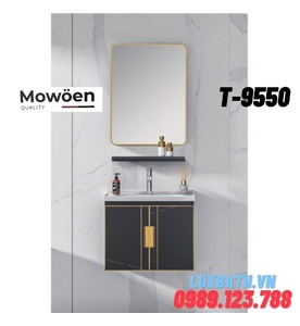 Bộ tủ chậu Lavabo cao cấp Mowoen T-9550 60x48cm