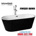 Bồn Tắm Đặt Sàn Mowoen MW8201-160WB Trắng Đen 1.6m