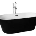 Bồn Tắm Đặt Sàn Mowoen MW8201-160WB Trắng Đen 1.6m