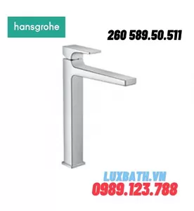 Vòi Lavabo Cổ Cao 1 Lỗ Nóng Lạnh Hansgrohe Metropol 260 589.50.511