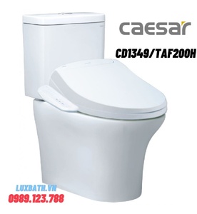 Bồn cầu 2 khối nắp điện tử Caesar CD1341/TAF400H 