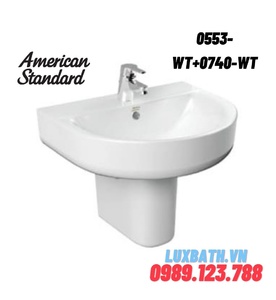 Chậu rửa mặt chân lửng American Standard Concept 0553-WT+0740-WT