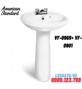 Chậu rửa mặt treo tường chân dài American Standard VF-0969+VF-0901