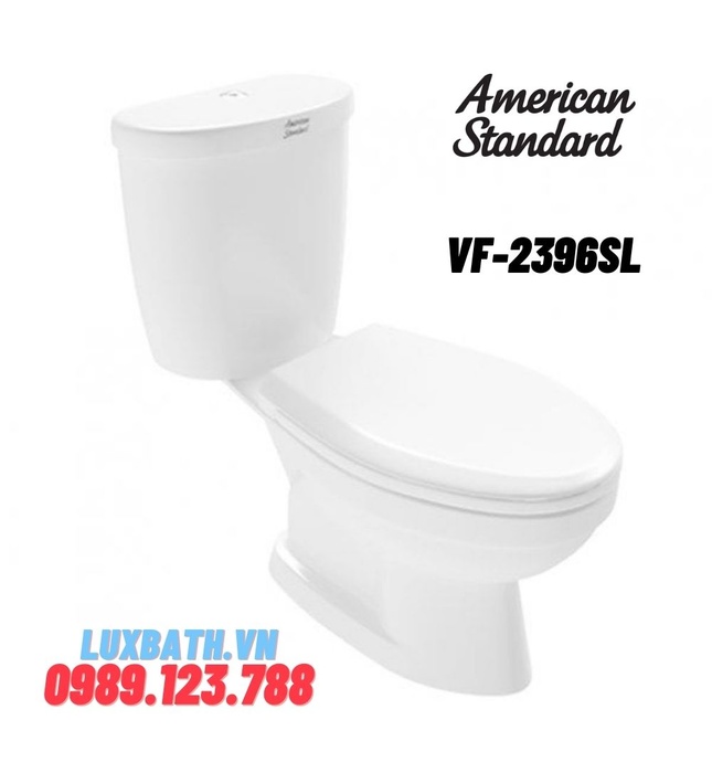 Bàn cầu 2 khối nắp êm xả nhấn American Standard VF-2396