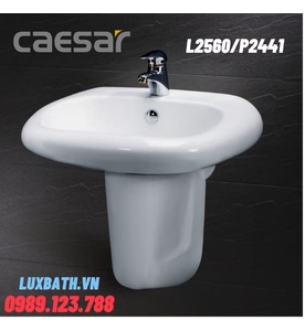 Chậu Rửa Lavabo Caesar + Chân Treo L2560+P2441 (Bỏ mẫu)