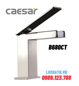 Vòi Lavabo Nóng Lạnh 1 Chân Caesar B680CT Đèn (không dùng điện)