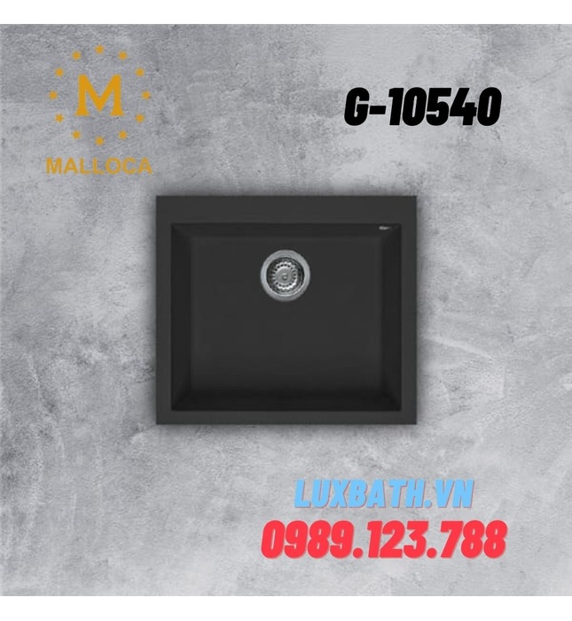 Chậu rửa bát đá 1 hố Malloca Nero G-10540 