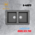 Chậu rửa bát đá 2 hố cân Malloca Titanium G-45073