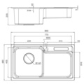 Chậu rửa chén Malloca MS 1028D