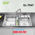 Chậu rửa bát bậc thang 2 hố Geler GL-7947