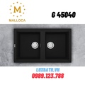 Chậu Rửa Chén Đá Nhân Tạo 2 hố Malloca NERO G 45040