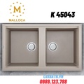 Chậu Rửa Chén Đá 2 hố Malloca TORTORA K 45043