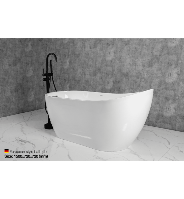 Bồn tắm đặt sàn độc lập hình cánh buồm Mowoen MW8225-150 1500cm