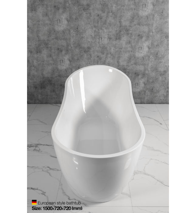 Bồn tắm đặt sàn độc lập hình cánh buồm Mowoen MW8225-150 1500cm