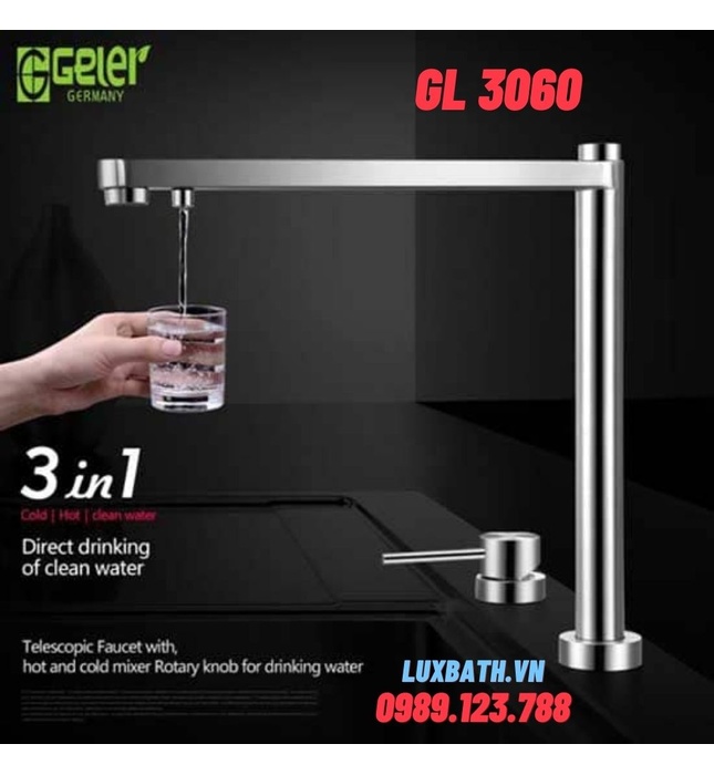 Vòi rửa bát nóng lạnh Geler GL 3060 