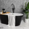 Bồn Tắm Đặt Sàn Mowoen MW8201-160WB Trắng Đen 1.6m