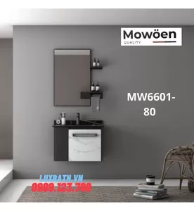 Bộ tủ chậu cao cấp đèn Led Mowoen MW6601-80 80x40cm