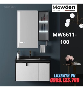 Bộ tủ chậu cao cấp đèn Led Mowoen MW6611-100 100x50cm