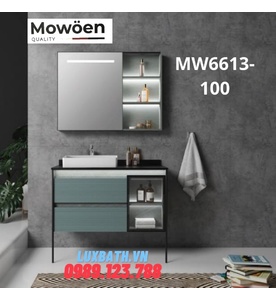 Bộ tủ chậu cao cấp đèn Led Mowoen MW6613-100 100x50cm