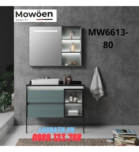 Bộ tủ chậu cao cấp đèn Led Mowoen MW6613-80 80x48cm