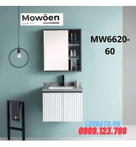 Bộ tủ chậu cao cấp đèn Led Mowoen MW6620-60 60x48cm