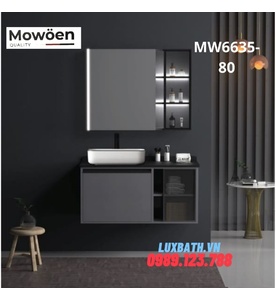 Bộ tủ chậu cao cấp đèn Led Mowoen MW6635-80 80x50cm